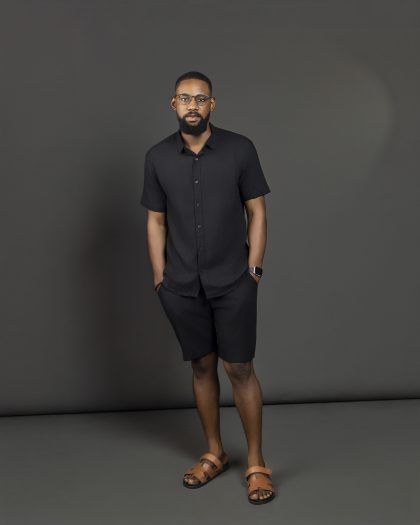 RedWolf Classic Two-Piece Black Short Sleeve Set in Lagos Nigeria